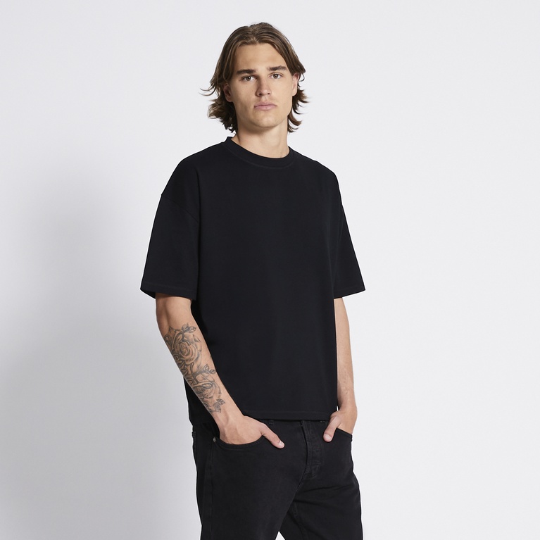 Heavy boxy tee "Mikael" Black